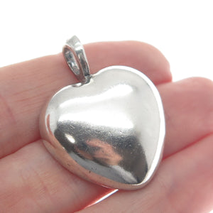 JBNI Bijoux D'Amour 925 Sterling Silver Vintage Heart Dome Pendant