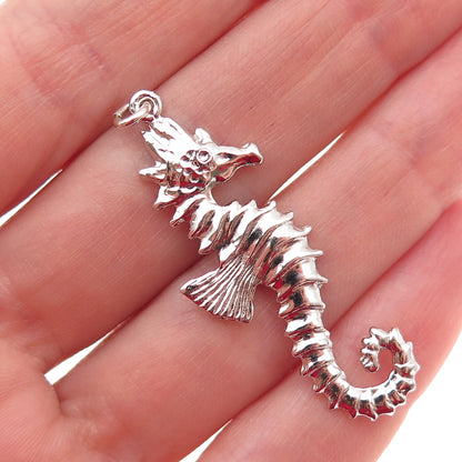 BREADNER CO. 925 Sterling Silver Vintage Seahorse Charm Pendant