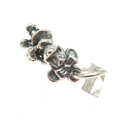 925 Sterling Silver Vintage Mexico Minnie Mouse Oxidized Minimalist Pendant