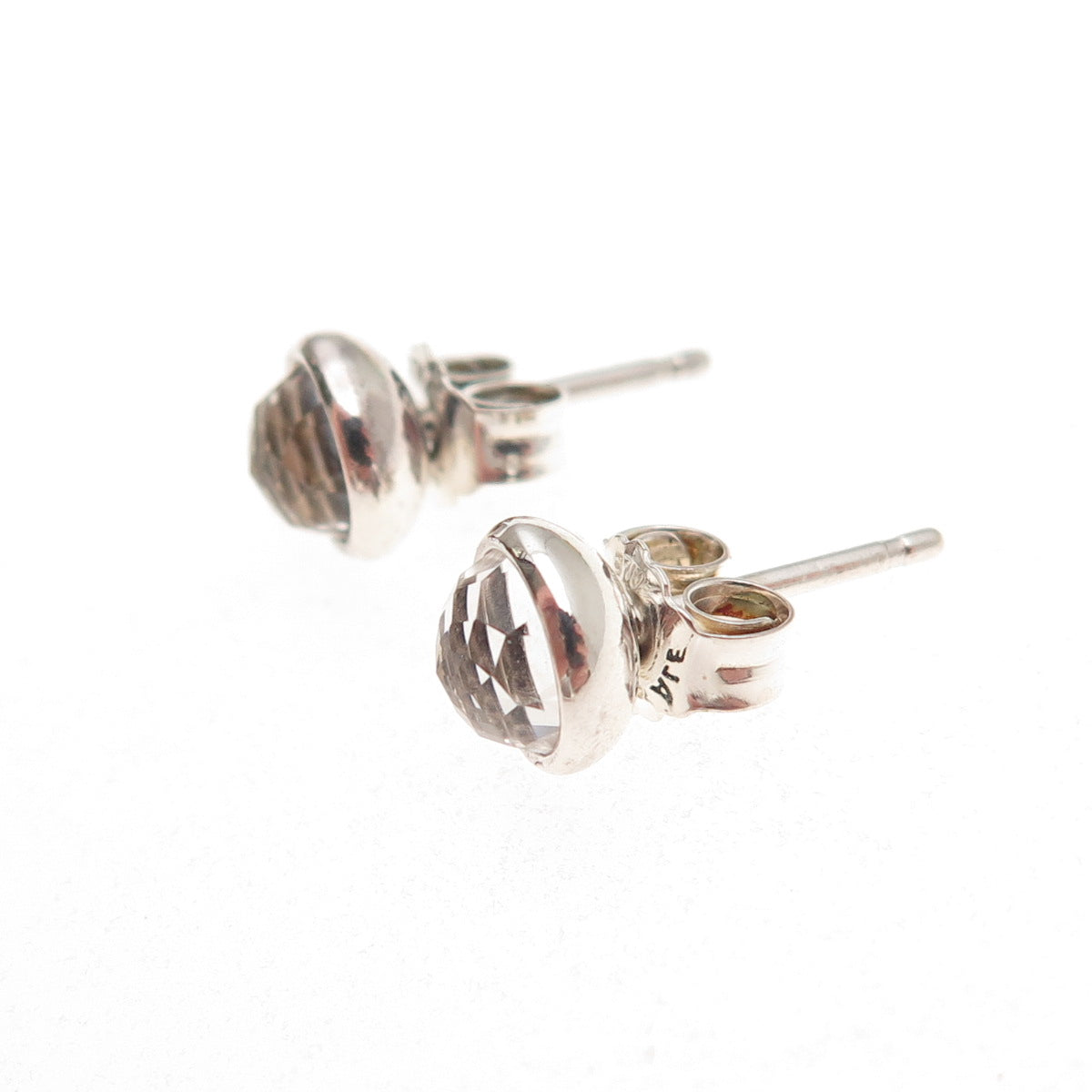 Pandora 925 Sterling Silver Clear Crystal June Birthday Blooms Stud Earrings
