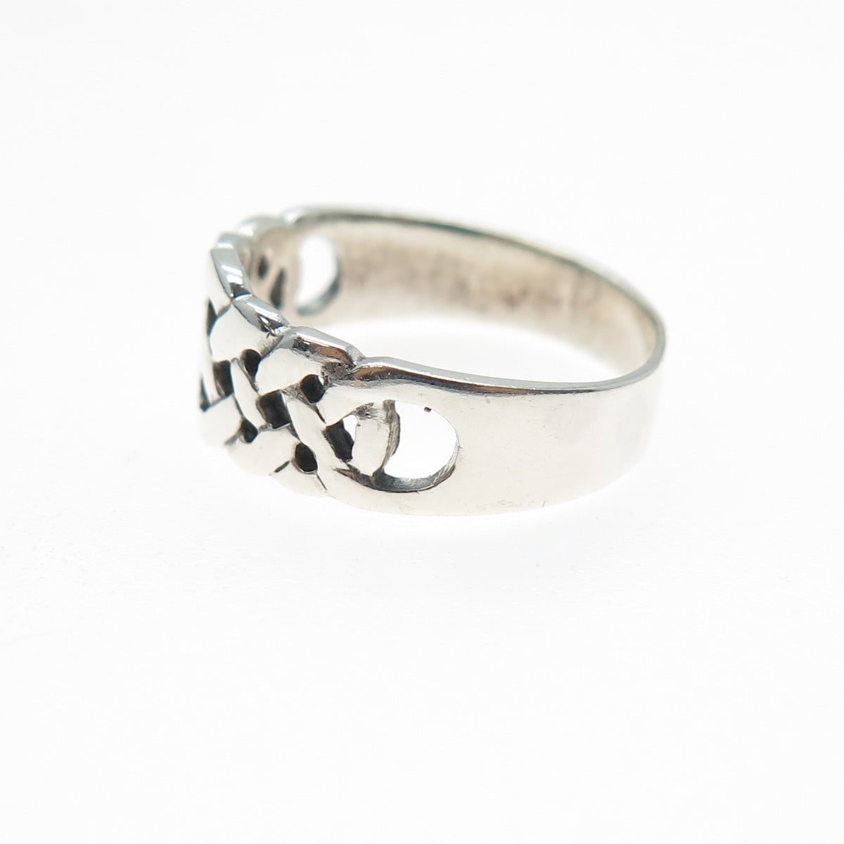 925 Sterling Silver Vintage Celtic Knot Ring Size 7.5