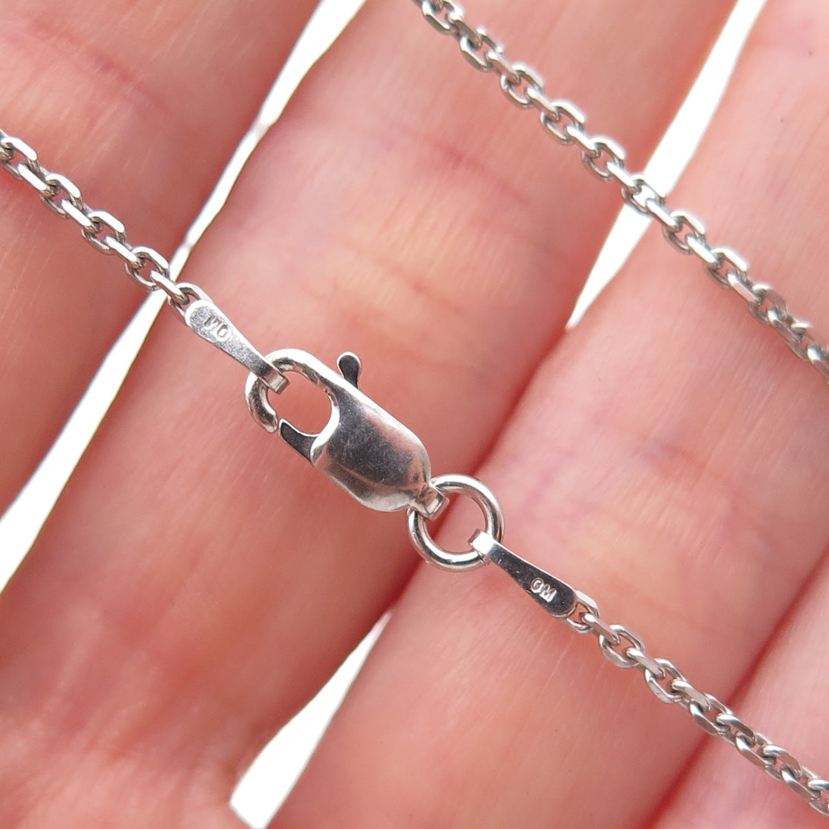 925 Sterling Silver Italy Cable Chain Necklace 24"