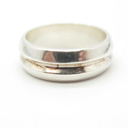 925 Sterling Silver Vintage USA Classic Band Ring Size 8