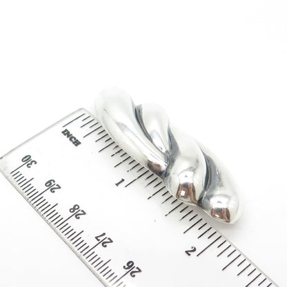 925 Sterling Silver Vintage Mexico Swirl Handcrafted Pin Brooch