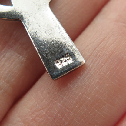 925 Sterling Silver Vintage Celtic Cross Oxidized Pendant