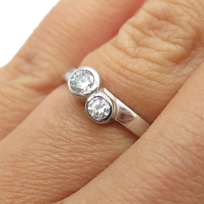925 Sterling Silver Round-Cut C Z Ring Size 5.75