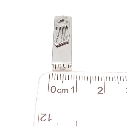 Theda 925 Sterling Silver Vintage Mezuzah Charm Pendant