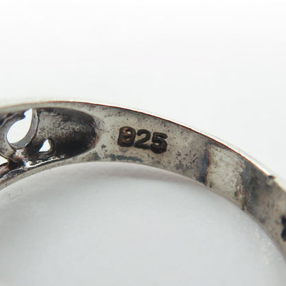 925 Sterling Silver Vintage Swirl Ring Size 7.5