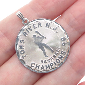 CREA Sterling Silver Vintage 1998 Toms River N. J. Baseball Champions Pendant