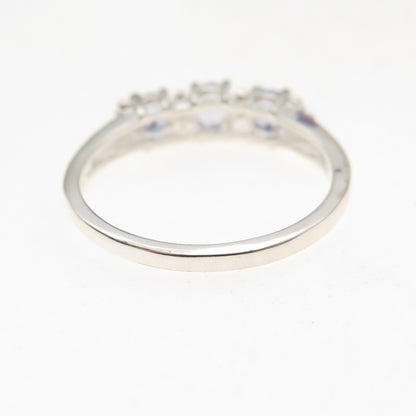 Chuck Clemency 925 Sterling Silver Real Oval-Cut Tanzanite Ring Size 9