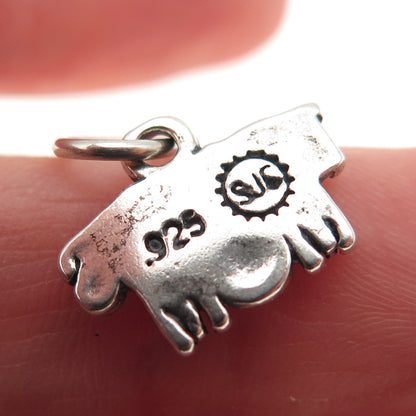 SJC Sundancer 925 Sterling Silver Vintage Tennis Mom Oxidized Mini Charm Pendant