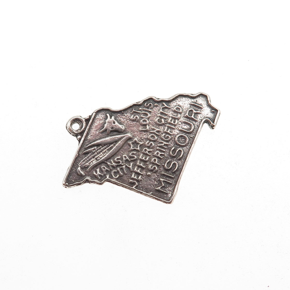 Bell Trading Post 925 Sterling Silver Vintage Missouri State Map Mini Pendant