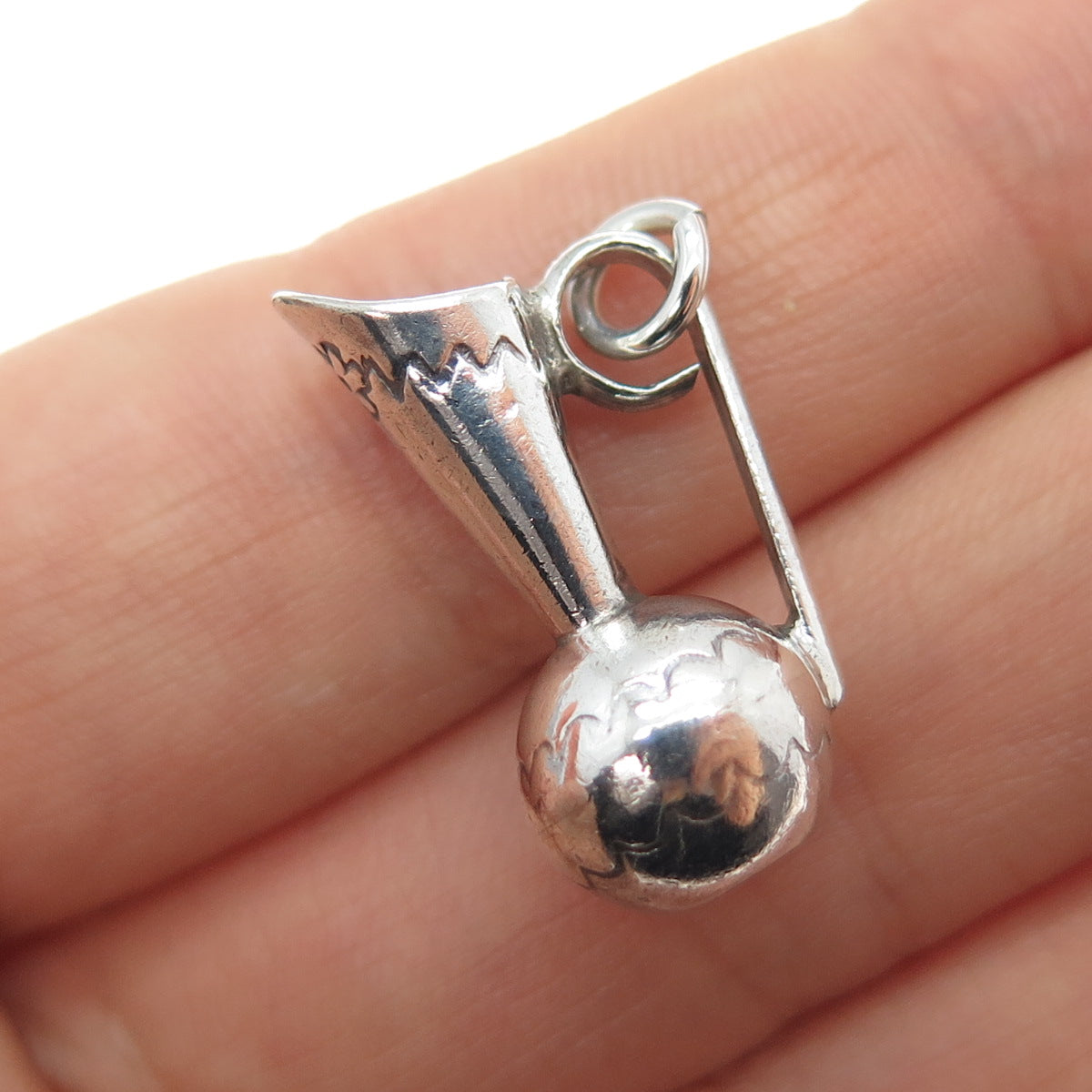 Old Pawn 925 Sterling Silver Vintage Southwestern Pitcher Mini 3D Charm Pendant