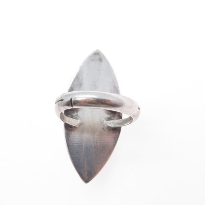 Old Pawn Sterling Silver Vintage Southwestern Royston Turquoise Ring Size 7.5