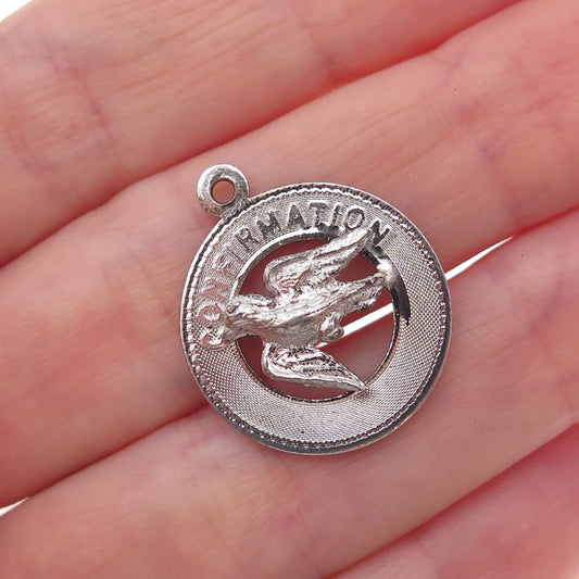 Mark Mercy 925 Sterling Silver Vintage Confirmation Religious Charm Pendant