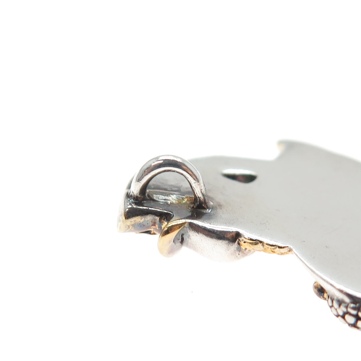 LENOX 925 Sterling Silver 2-Tone Vintage C Z Snowman Slide Pendant