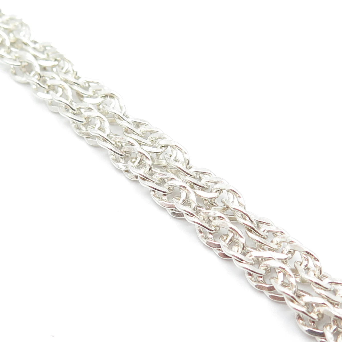 925 Sterling Silver Italy Cuban Chain Necklace 18"