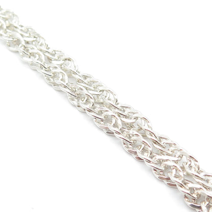 925 Sterling Silver Italy Cuban Chain Necklace 18"