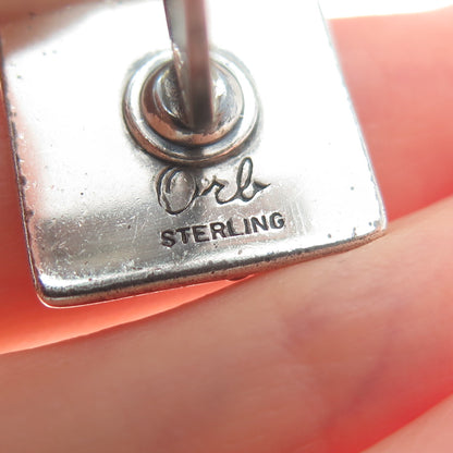 ORB Otto R Bade 925 Sterling Silver Vintage Chinese Character Oxidized Cufflinks