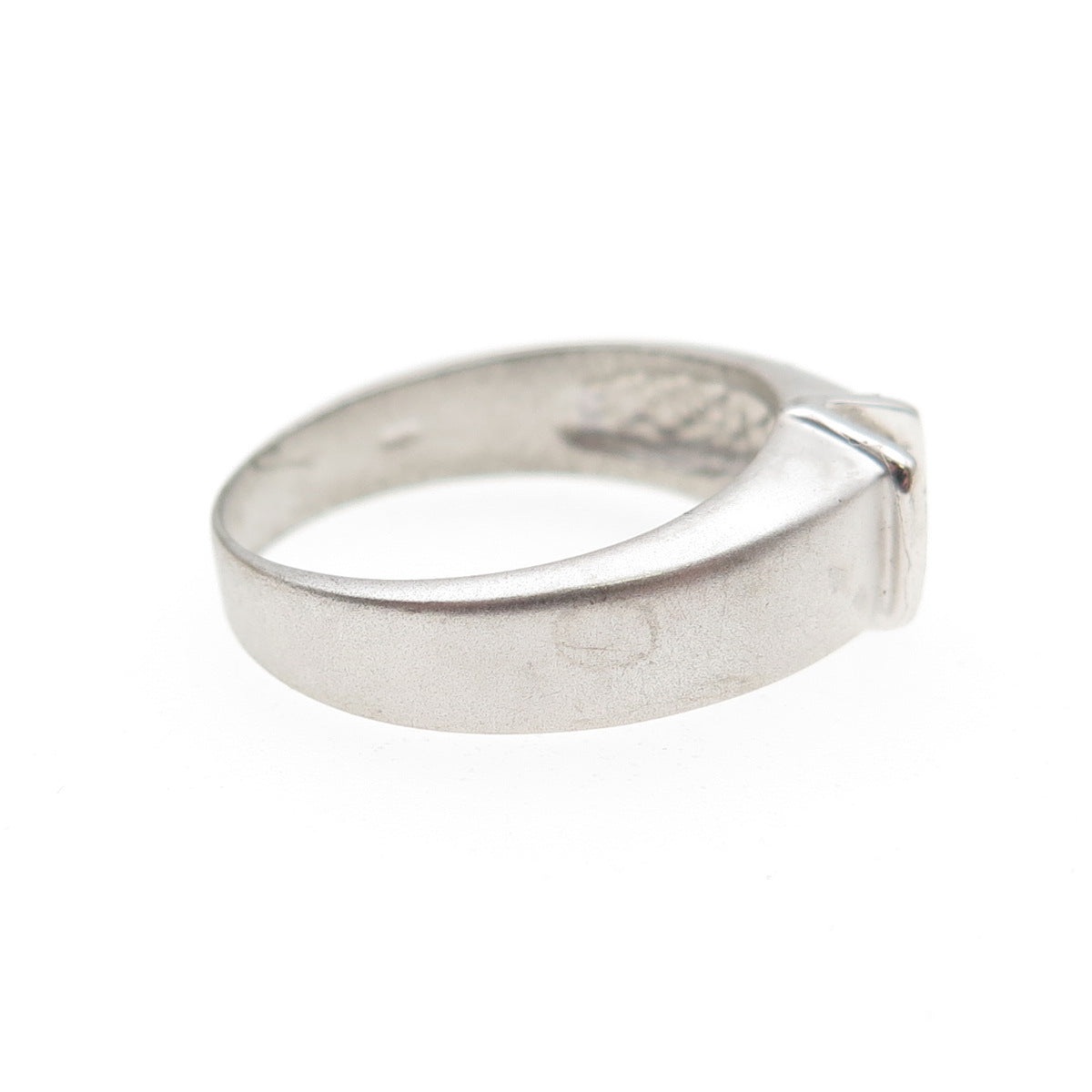 925 Sterling Silver Round-Cut C Z Engagement Ring Size 6.75
