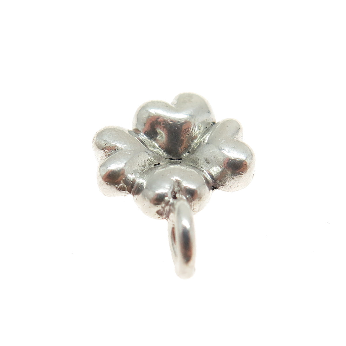 925 Sterling Silver Vintage Abstract Clover for Good Luck Pendant