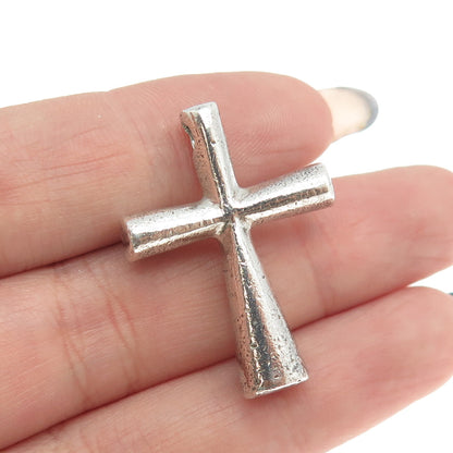 925 Sterling Silver Vintage Cross Slide Pendant