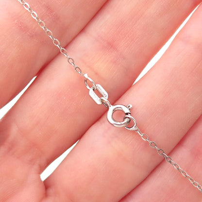Chuck Clemency 925 Sterling Silver Real Iolite Cable Chain Necklace 20"