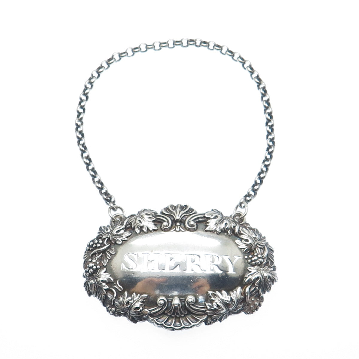 ROBINSON EDKINS & ASTON 925 Sterling Antique 1836 Birmingham Sherry Bottle Tag