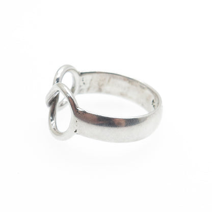 925 Sterling Silver Vintage Infinity Ring Size 7.75