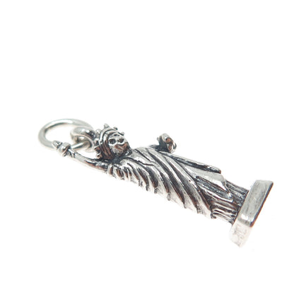 MAISELS INDIAN TRADING Sterling Vintage Statue of Liberty Oxidized Charm Pendant
