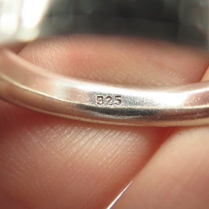 925 Sterling Silver Vintage Dotted Band Ring Size 8