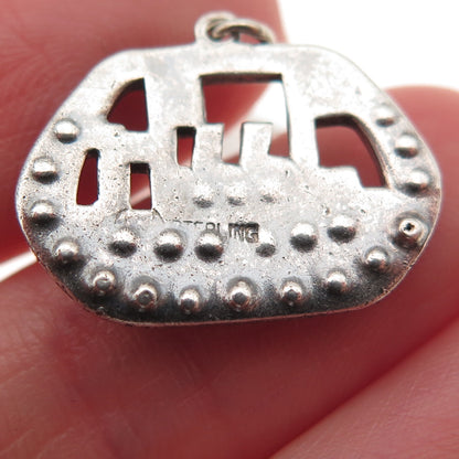 925 Sterling Antique Rhinestone Carriage Ship Train Pendants (missing 12 stones)