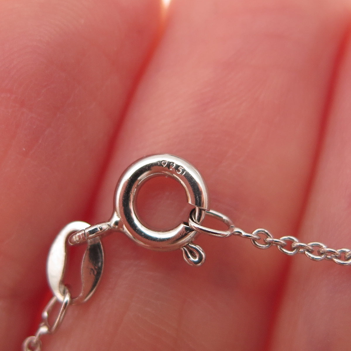 925 Sterling Silver 10K Gold Real Diamond Heart Key Cable Chain Necklace 18"