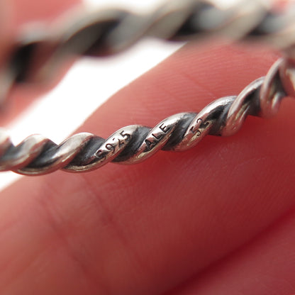 Pandora 925 Sterling Silver Twisted Band Ring Size 6