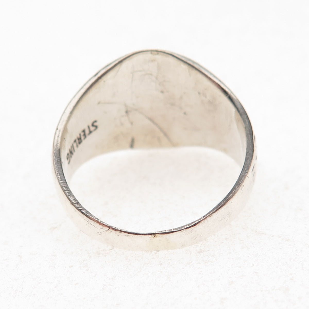 925 Sterling Silver Antique WWII US Army Quartermaster Eagle Ring Size 9