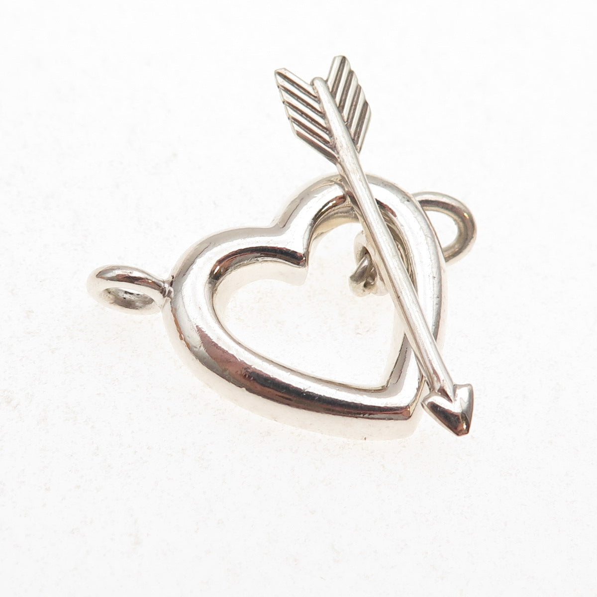 Tiffany & Co. 925 Sterling Silver Vintage 1994 Heart & Arrow Toggle Lock Clasp