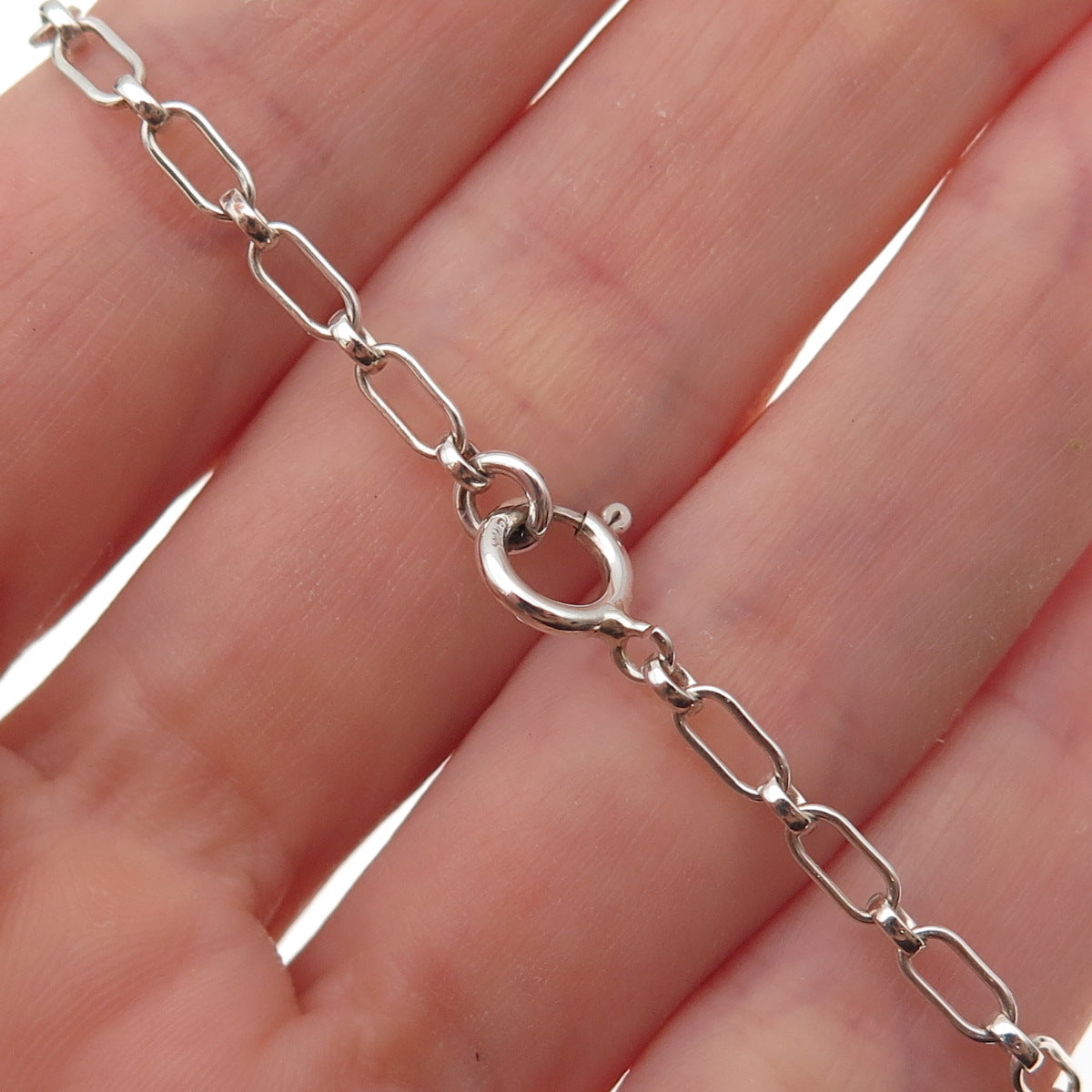 Old Pawn Hopi 925 Sterling Silver Vintage Bear Paw Tribal Chain Necklace 16"