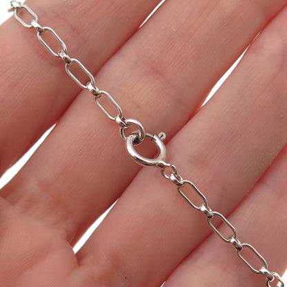 Old Pawn Hopi 925 Sterling Silver Vintage Bear Paw Tribal Chain Necklace 16"