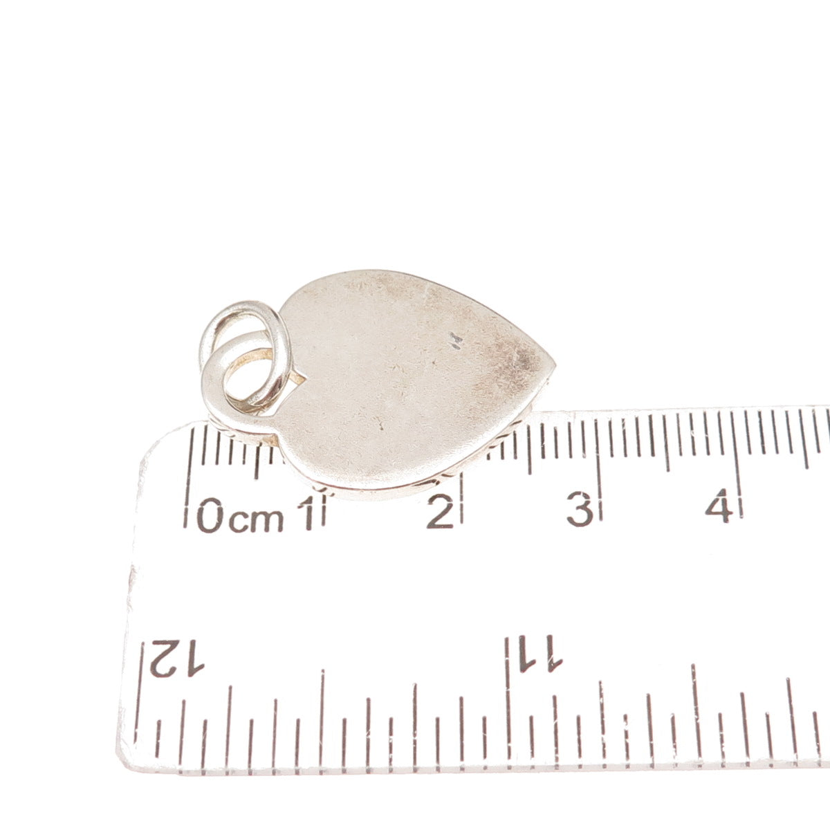 Tiffany & Co. 925 Sterling Silver Vintage Heart Tag Charm Pendant