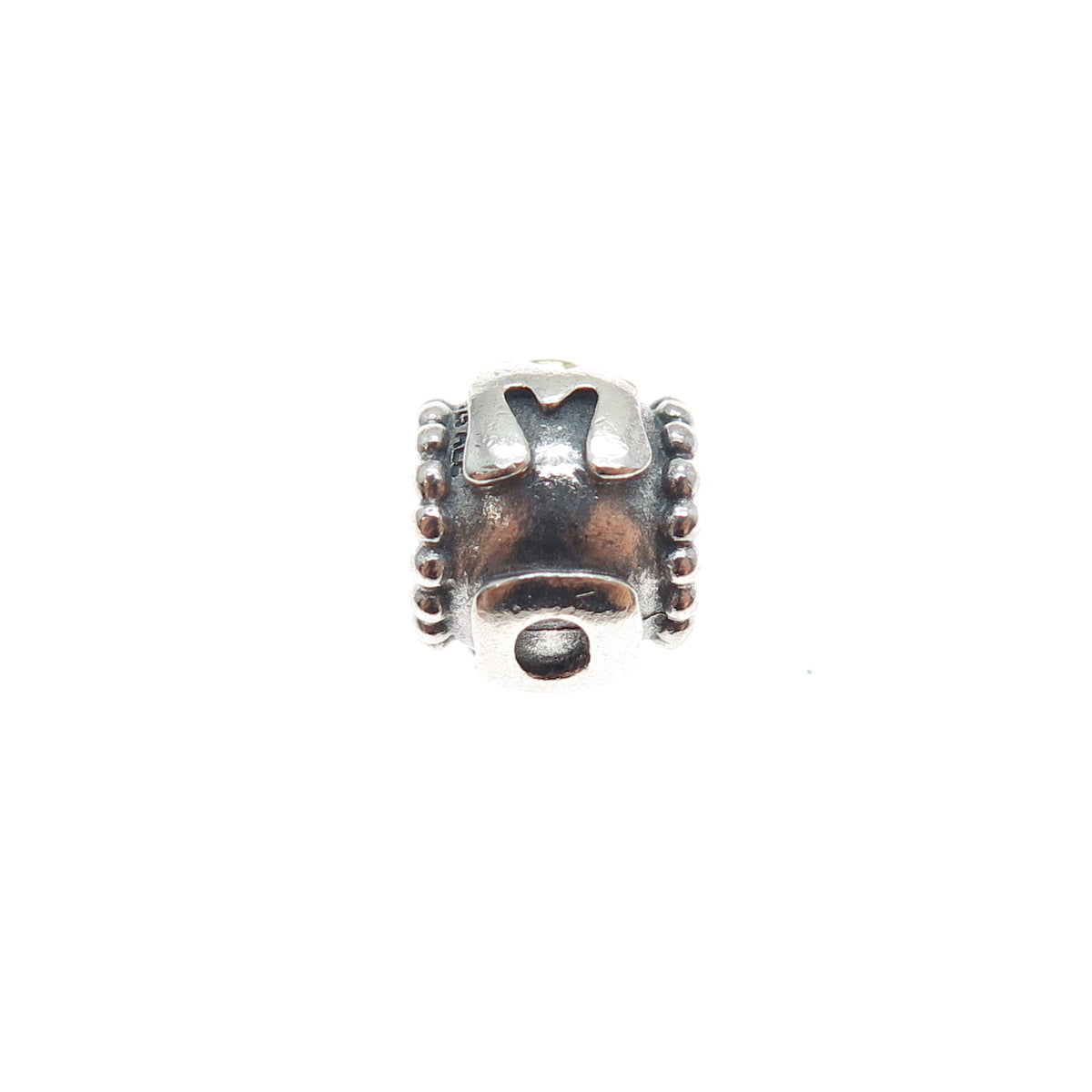 PANDORA 925 Sterling Silver & Gold Swarovski Crystal Mom Slide Bead Charm
