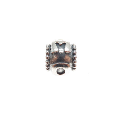 PANDORA 925 Sterling Silver & Gold Swarovski Crystal Mom Slide Bead Charm