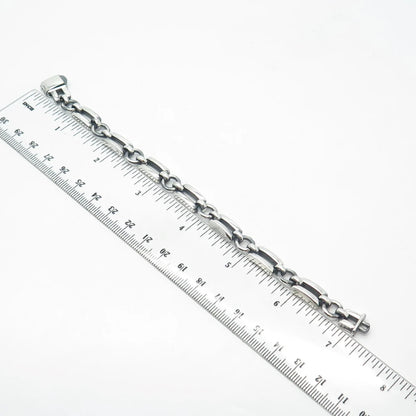 925 Sterling Silver Vintage P.R. EX Bar Link Bracelet 6.75"