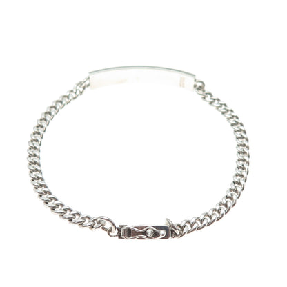 BOJAR 925 Sterling Silver Vintage Cuban Link ID Bracelet 7"