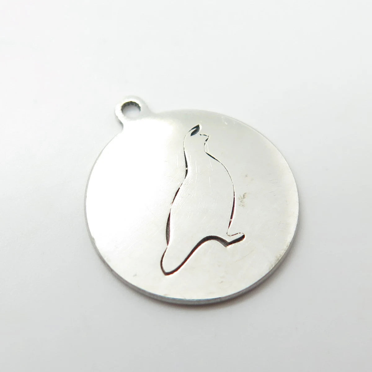925 Sterling Silver USA Two In Town Raven Bird Charm Pendant