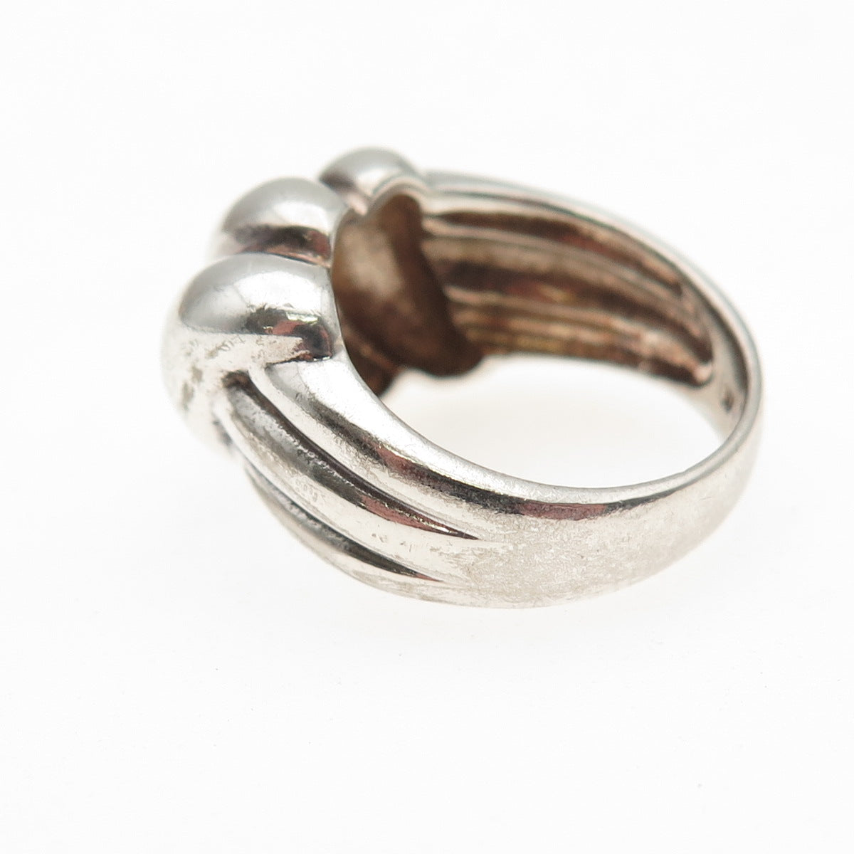 Chapal Zenray 925 Sterling Silver Vintage Modernist Oxidized Ring Size 6
