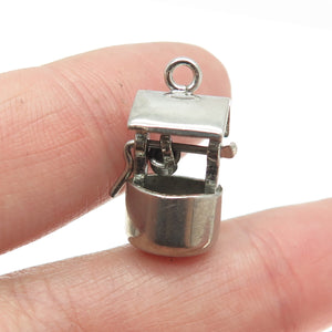 PAYE & BAKER 925 Sterling Silver Antique Art Deco Water Well Movable 3D Pendant