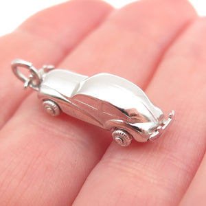 Art's Elegance 925 Sterling Silver Vintage Retro Car 3D Charm Pendant