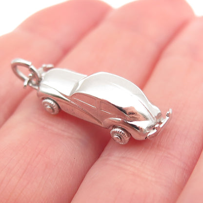 Art's Elegance 925 Sterling Silver Vintage Retro Car 3D Charm Pendant