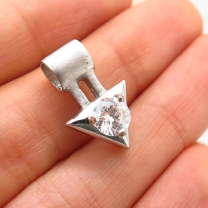 925 Sterling Silver C Z Arrowhead Design Small Slide Pendant