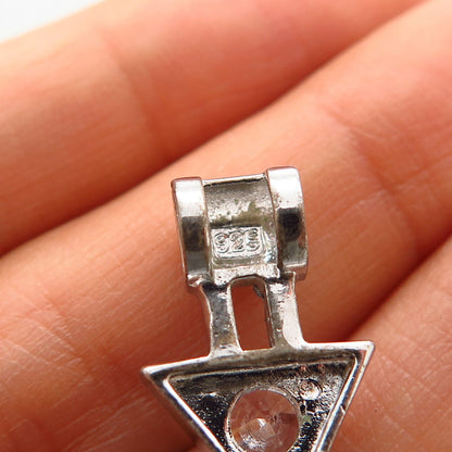 925 Sterling Silver C Z Arrowhead Design Small Slide Pendant